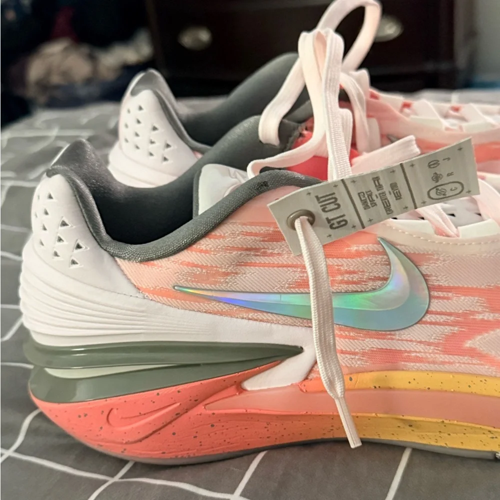 Nike men’s pearl pink & multicolor air zoom GT cut - Picture 5 of 7